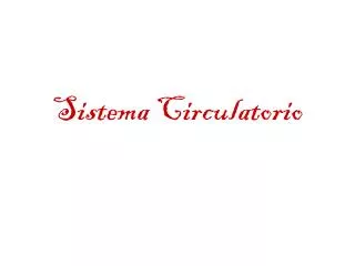 sistema circulatorio