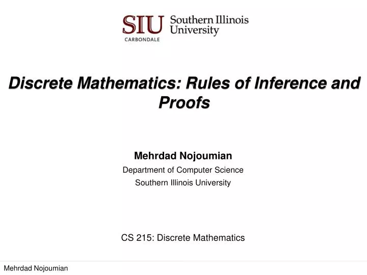discrete mathematics rules of inference and proofs