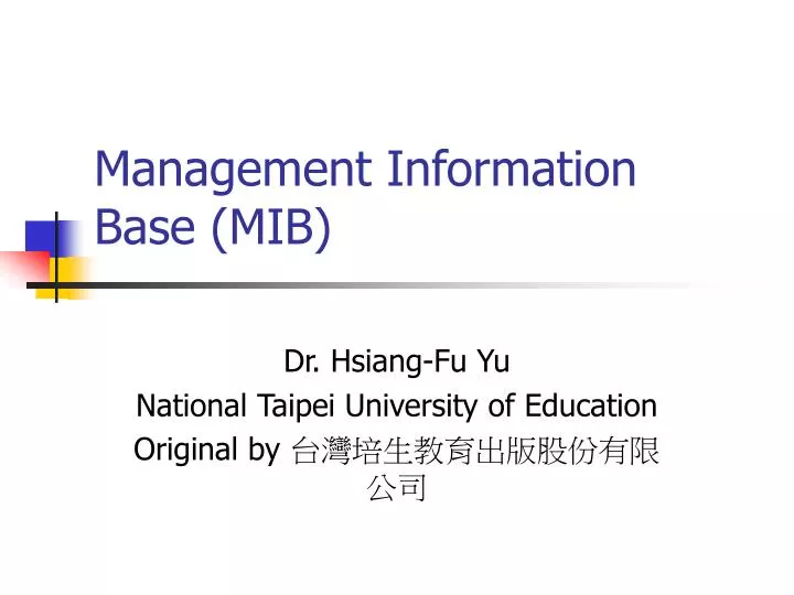 management information base mib