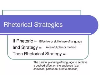 Rhetorical Strategies