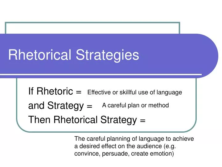 rhetorical strategies