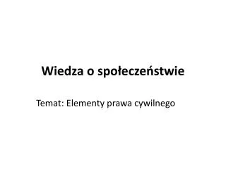 Wiedza o społeczeństwie