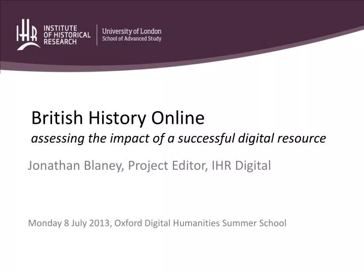 british history online assessing the impact of a successful digital resource