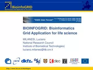 BIOINFOGRID: Bioinformatics Grid Application for life science