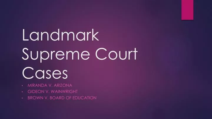 landmark supreme court cases