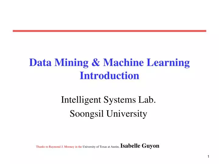 data mining machine learning introduction