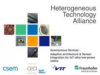 Autonomous Devices : Adaptive architecture &amp; Sensor integration for IoT ultra-low-power radios