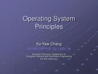 Operating System Principles