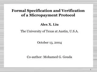 Formal Specification and Verification of a Micropayment Protocol