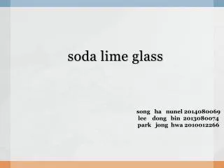 soda lime glass