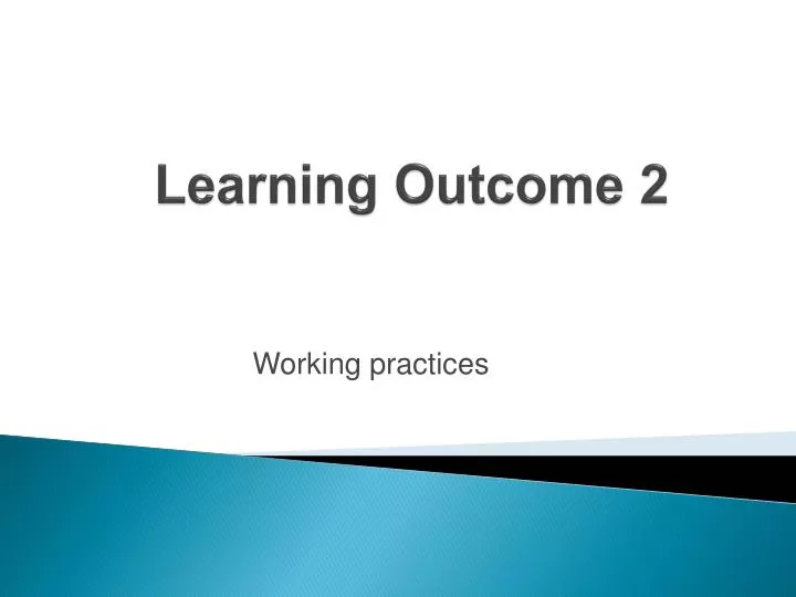 learning outcome 2