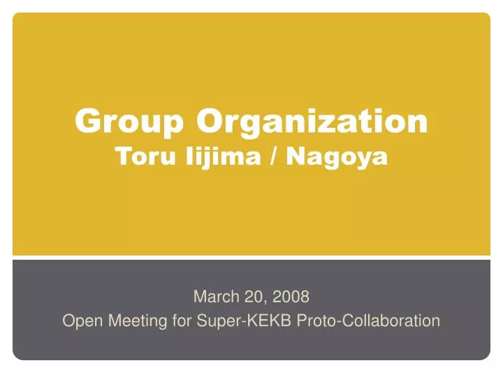 group organization toru iijima nagoya