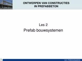 ontwerpen van constructies in prefabbeton