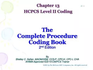 Chapter 13 HCPCS Level II Coding