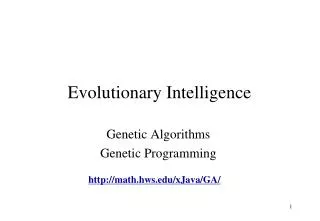 Evolutionary Intelligence