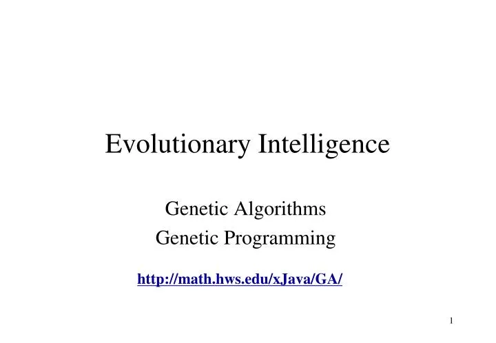 evolutionary intelligence