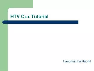 HTV C++ Tutorial