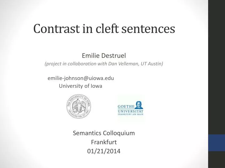 contrast in cleft sentences