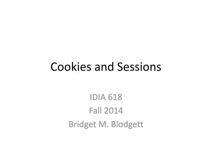 cookies and sessions
