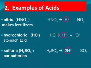 2. Examples of Acids