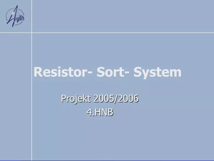resistor sort system
