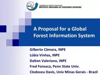 A Proposal for a Global Forest Information System