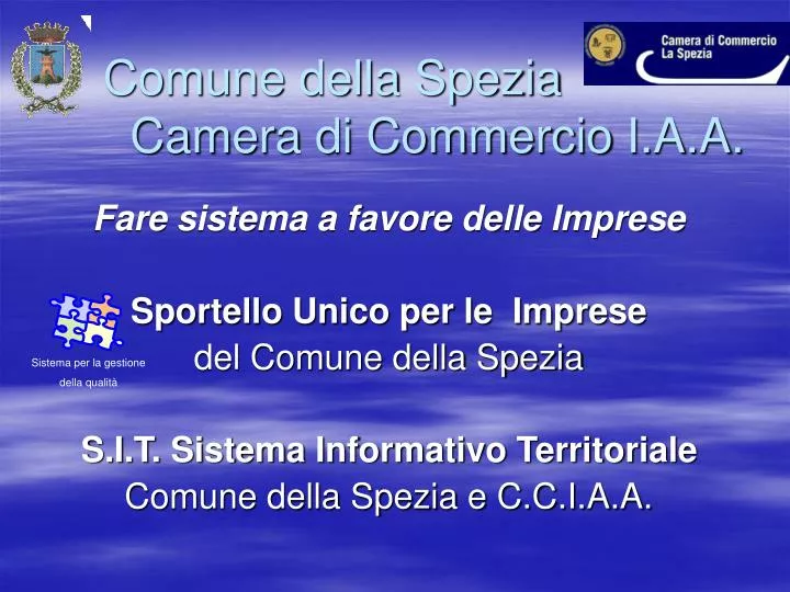 comune della spezia camera di commercio i a a