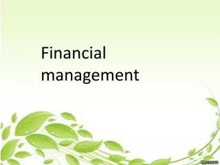 Financial management