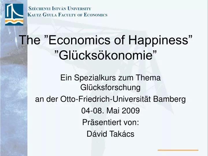 the economics of happiness gl cks konomie