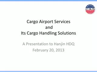 Cargo Airport Services and Its Cargo Handling Solutions