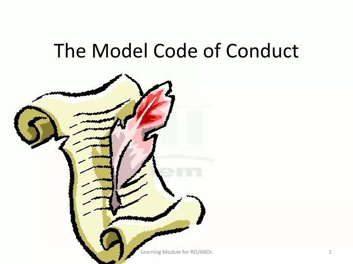 the model code of conduct