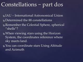 Constellations ~ part dos