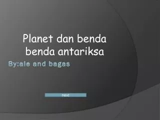 planet dan benda benda antariksa