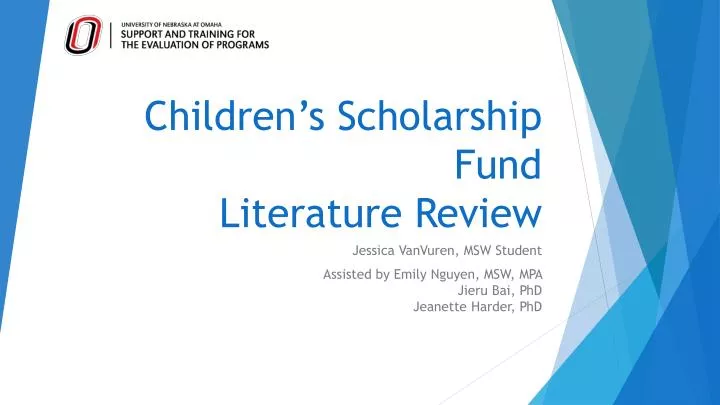 children s scholarship fund literature review