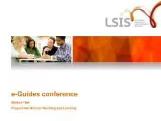 e-Guides conference Markos Tiris Programme Director Teaching and Learning