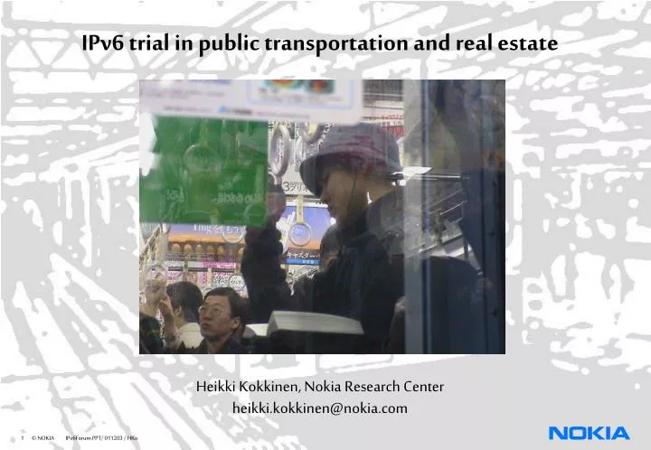 ipv6 trial in public transportation and real estate