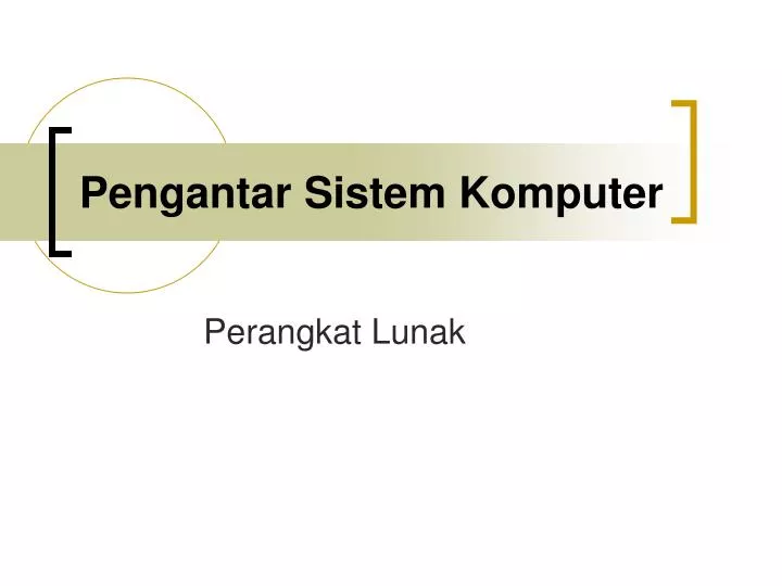 pengantar sistem komputer