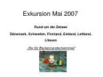 Baltic Excursion 2007: Explore Across Six Countries - slide 1