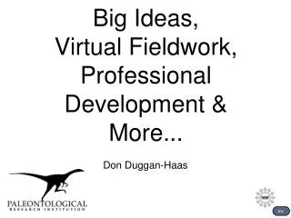 Big Ideas, Virtual Fieldwork, Professional Development &amp; More...