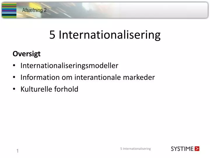 5 internationalisering