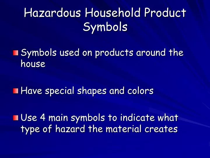 hazardous household product symbols