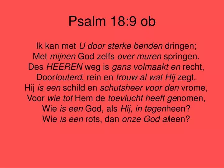 psalm 18 9 ob