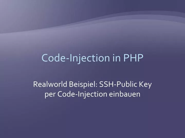 code injection in php