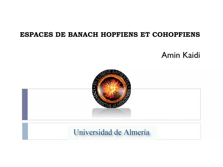 espaces de banach hopfiens et cohopfiens