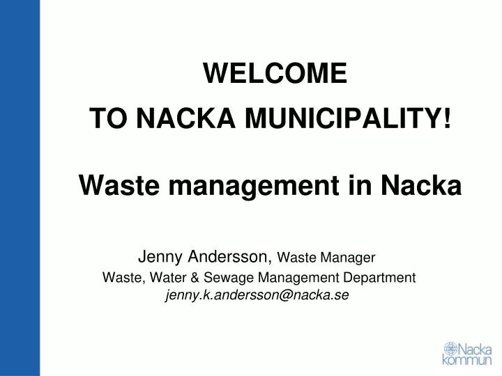 welcome to nacka municipality waste management in nacka