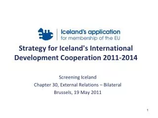 Strategy for Iceland's International Development Cooperation 2011-2014