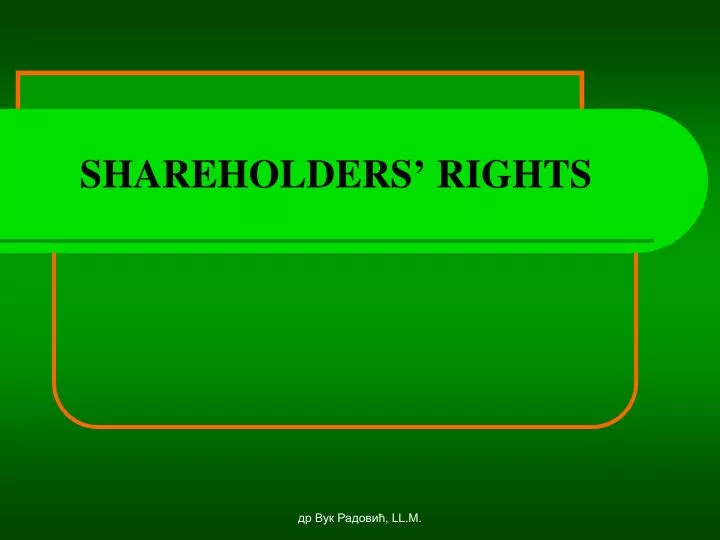 shareholders rights
