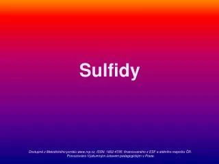 Sulfidy