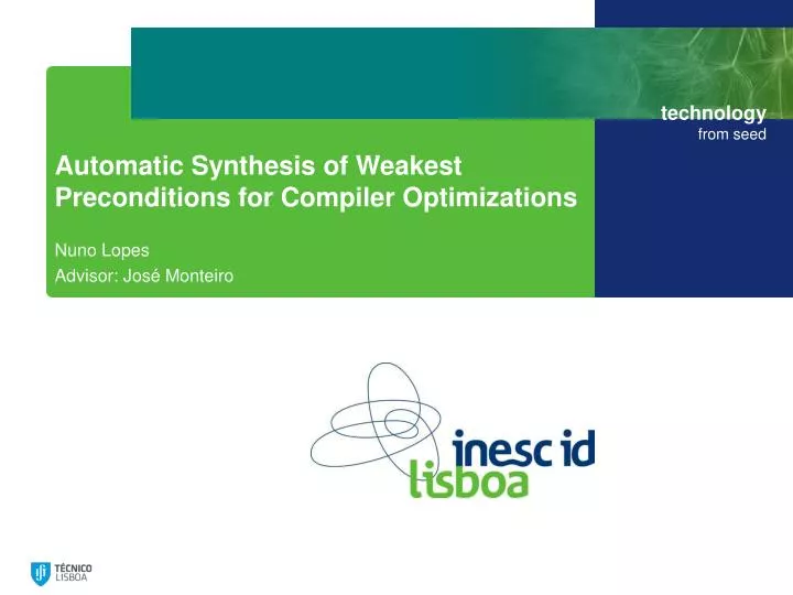 automatic synthesis of weakest preconditions for compiler optimizations