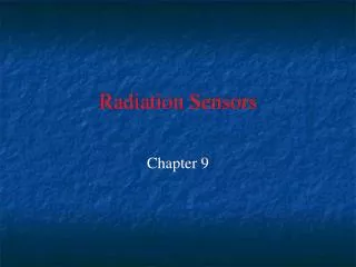 Radiation Sensors